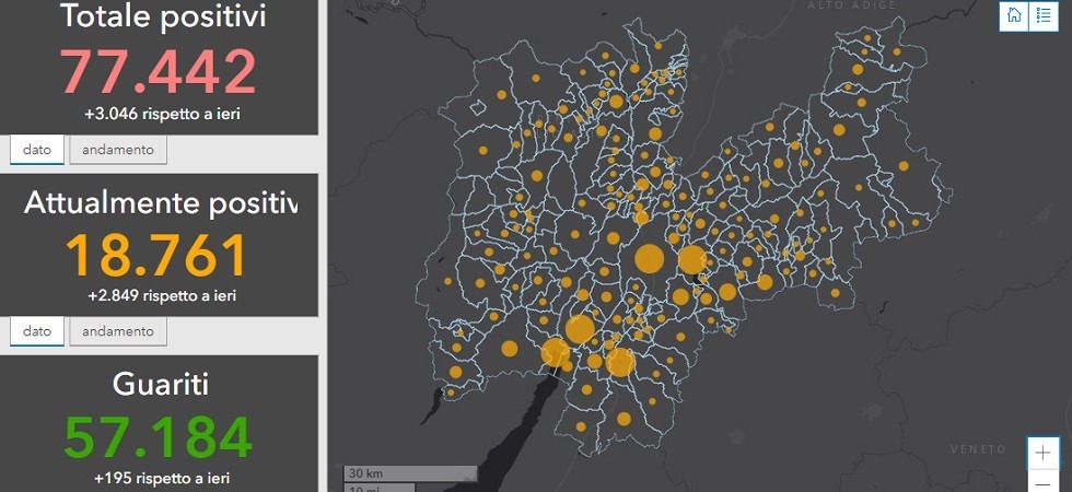 Covid in Trentino, 31 nuovi casi a Nago-Torbole e 27 positivi a Vallelaghi